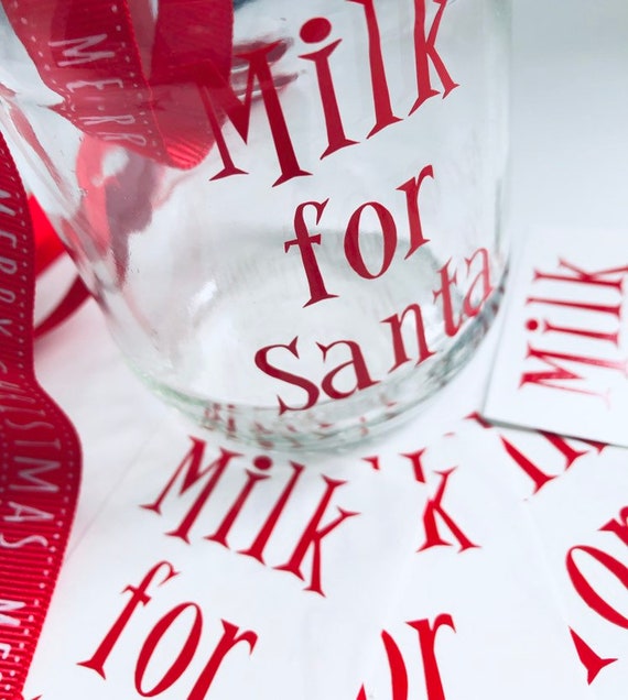 Santa’s milk decal Milk for Santa decal Rae Dunn inspired milk for Santa decal Milk for Santa sticker