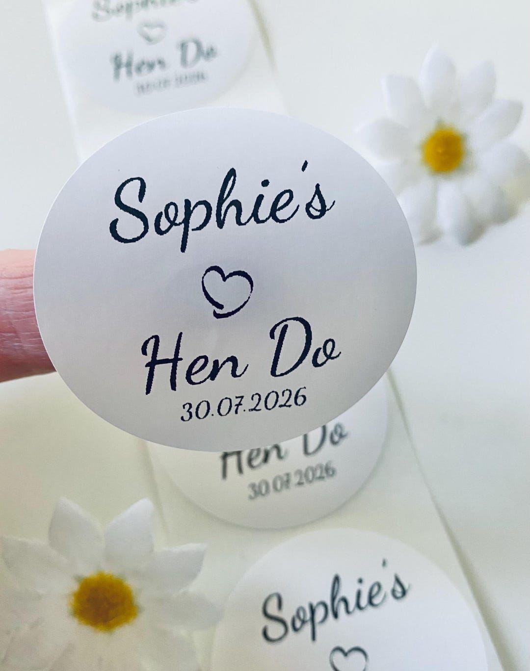Personalised Hen Party Stickers - Hen Party Date and Treat Bag Stickers ...
