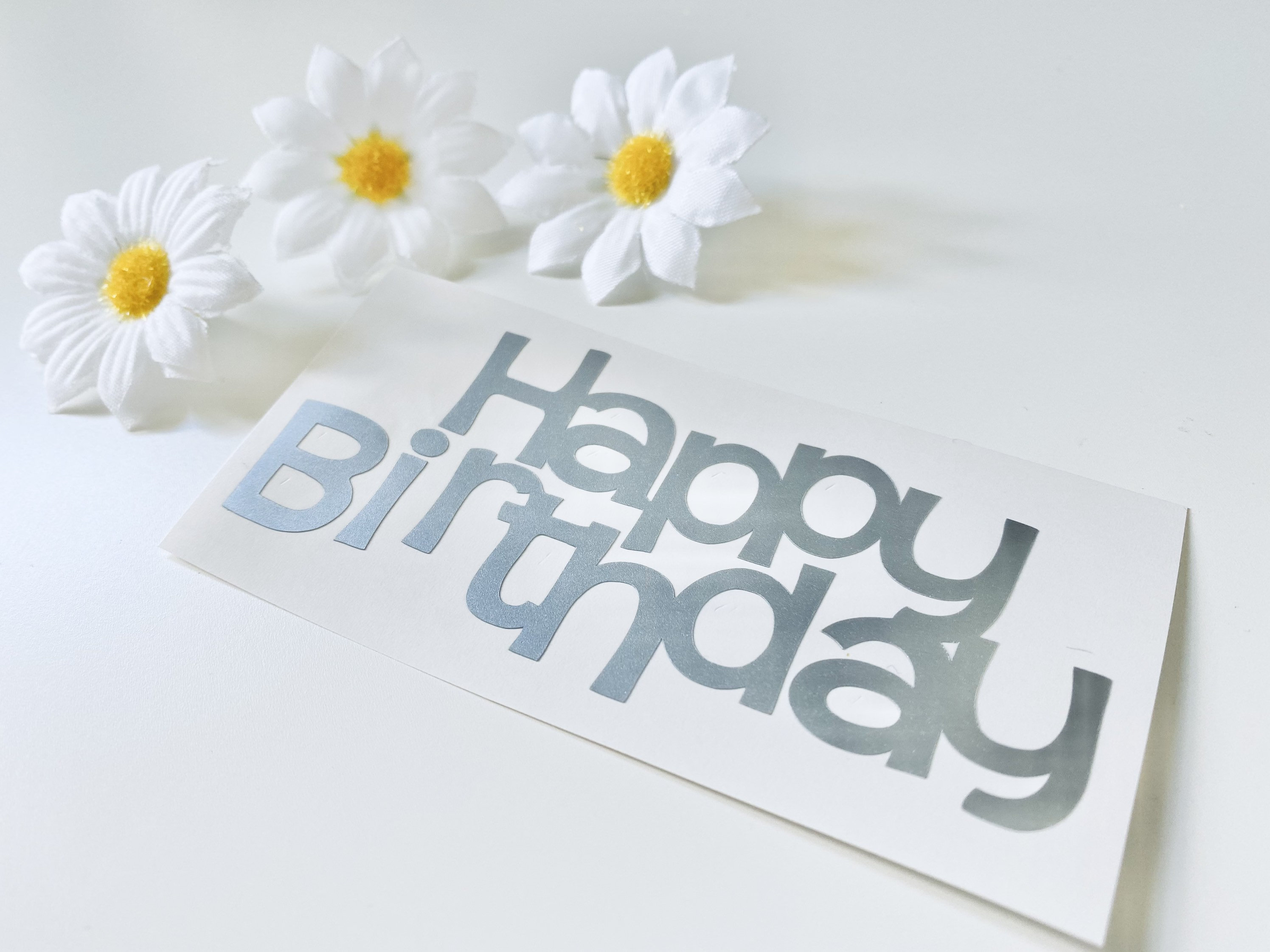 Happy Birthday vinyl decal sticker present ideas for cups Etsy