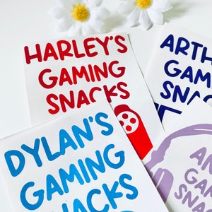 Personalised Gaming Snack Jar Vinyl Decals - Gamer Gifts - Controller Sticker- Gaming Lover - Gaming Gift Ideas - Sweet Jar Label image 8
