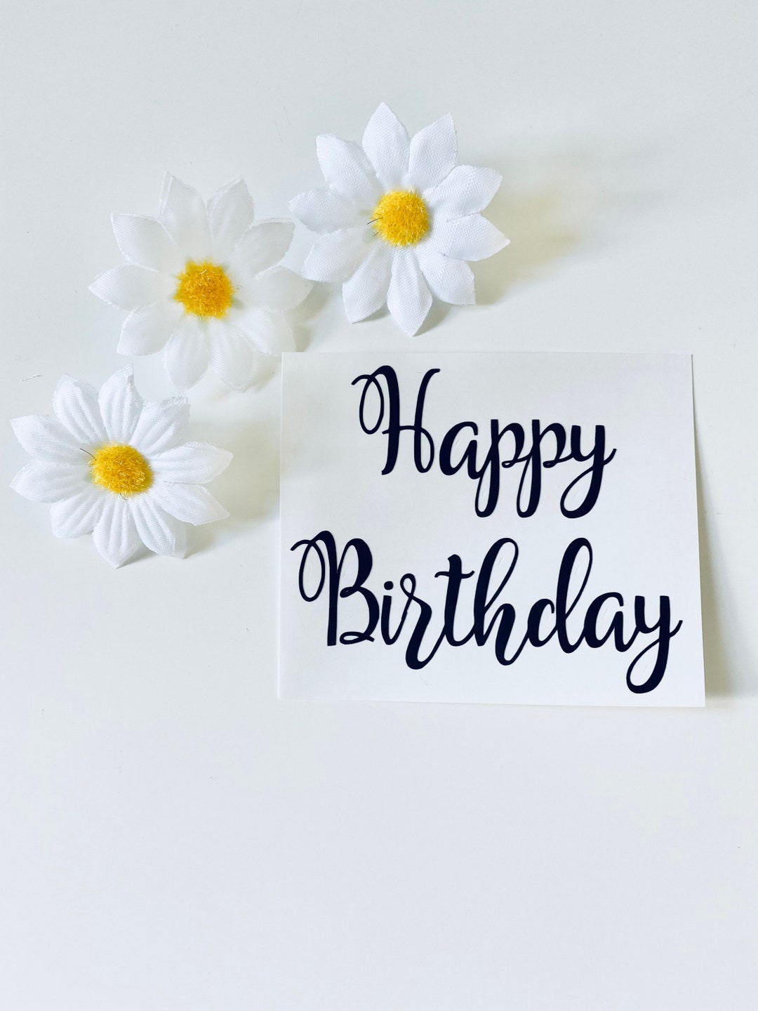 Happy Birthday Vinyl Decal Sticker, Present Ideas, for Cups, Mugs