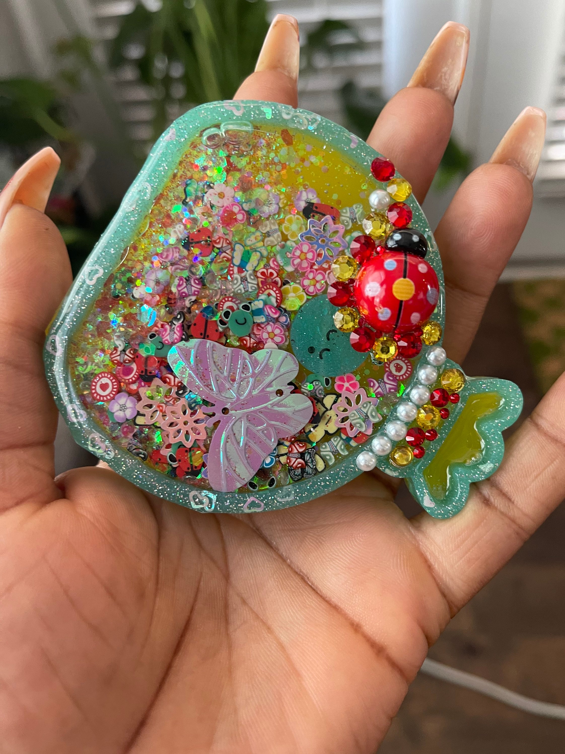 Stay in Your Bag Resin Shaker Keychain Purse or Book Bag Charm Etsy UK