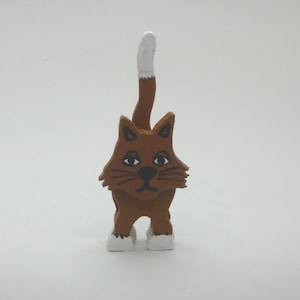 Wooden Tabby Cat