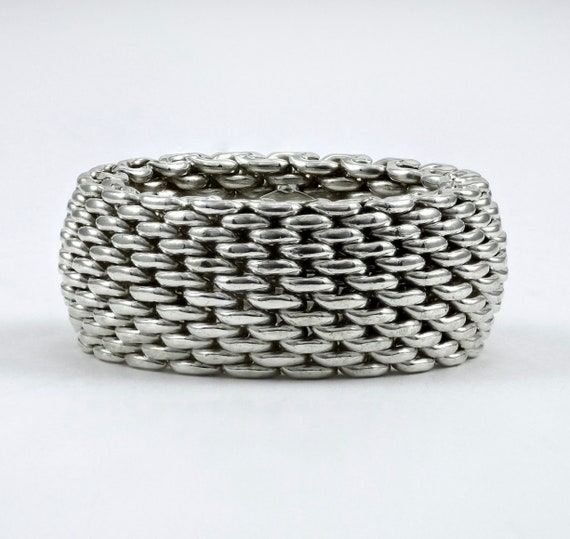 tiffany ring silver mesh