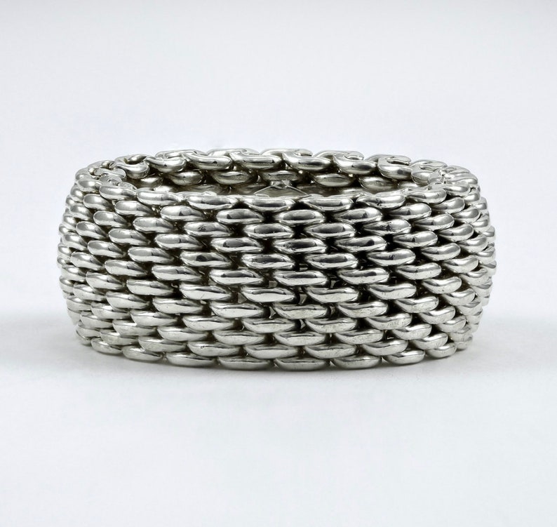 tiffany and co silver mesh ring