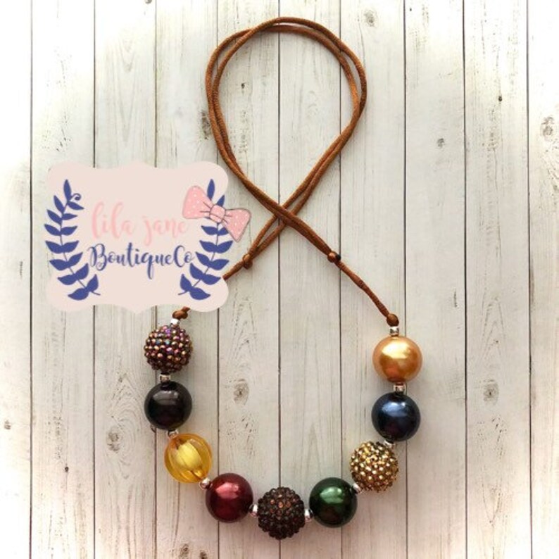 Girls Adjustable Chunky Bubblegum Necklace Best Gifts for her