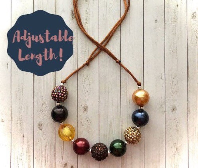 Girls Adjustable Chunky Bubblegum Necklace Best Gifts for her