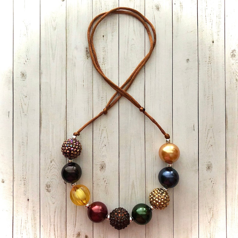 Girls Adjustable Chunky Bubblegum Necklace Best Gifts for her