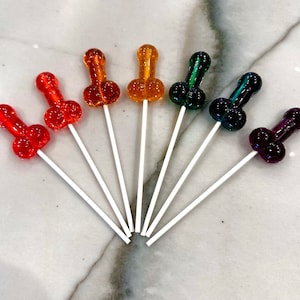 Set of 12 Penis/Dick Lollipops/Suckers for bachelorette party.
