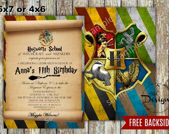 Harry Potter Invitation Etsy