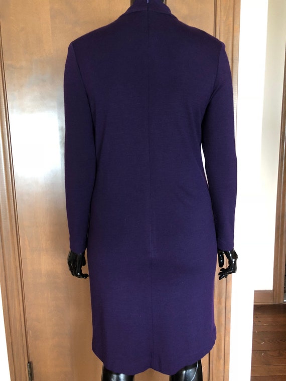 1970s Dress Purple Wool Dress by Austin Reed - image 4