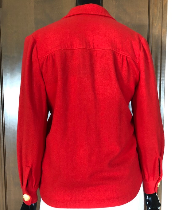 1950s Red Wool Jacket Merrill Woolen Mills - image 3
