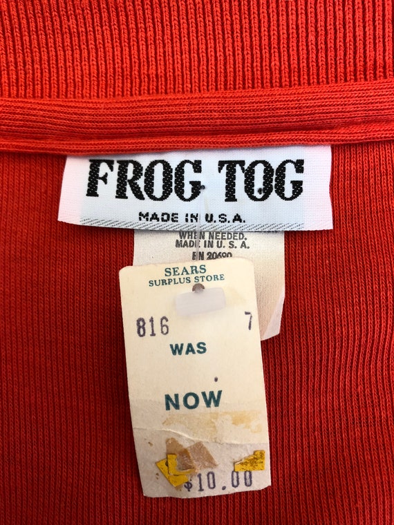 1970s Dress Frog Tog NOS with Tag Orange Shirtdre… - image 6