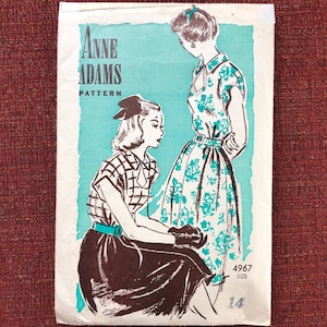 1940s Pattern Vintage Dress Pattern by Anne Adams 4967
