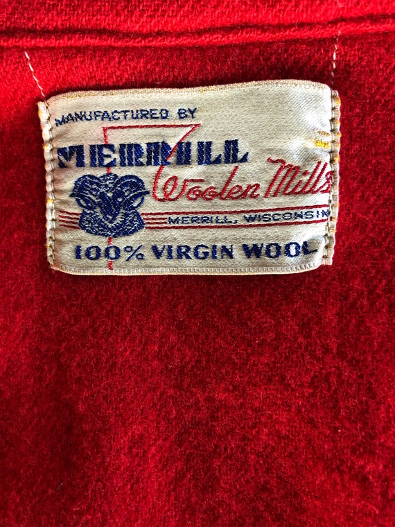 1950s Red Wool Jacket Merrill Woolen Mills - image 7