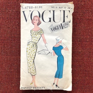 1950s Vogue Special Design Dress Pattern S-4788 Factory Folds