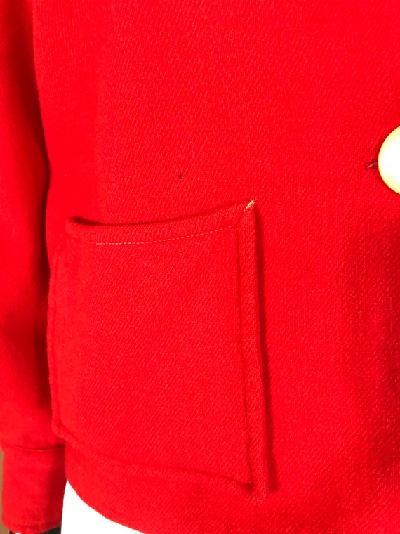 1950s Red Wool Jacket Merrill Woolen Mills - image 4