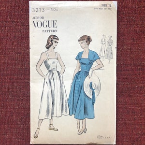 1940s Patrón Vogue 3213 Patrón de vestido