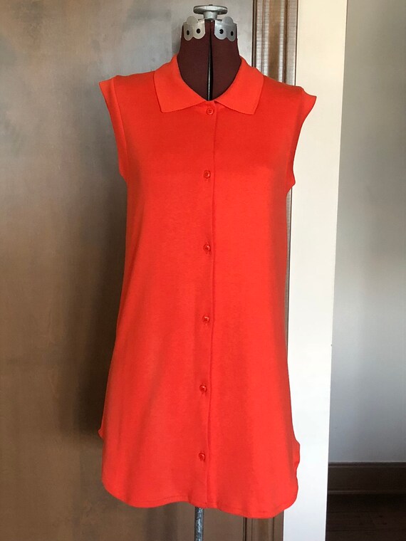 1970s Dress Frog Tog NOS with Tag Orange Shirtdre… - image 1