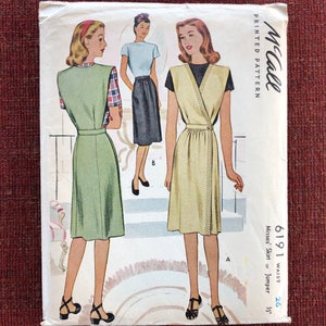 1940s Pattern McCall 6191 Jumper Pattern