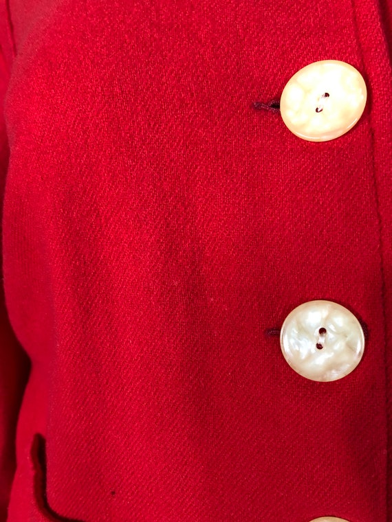 1950s Red Wool Jacket Merrill Woolen Mills - image 5