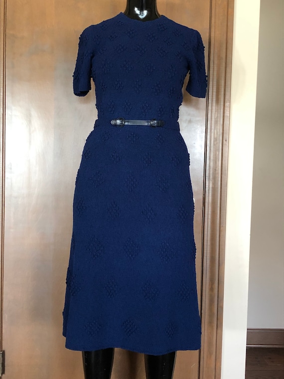 1950s Hand Knit Dress Saks Fifth Avenue - image 2