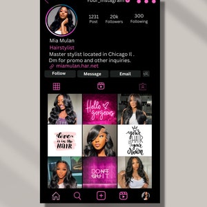 Business Card Editable Template Instagram Business Card Diy IG Business Card, Lash Tech Business Card, QR code Business Card, Hairstylist