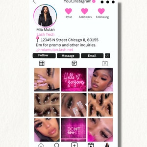 Business Card Viral Instagram Business Card Lash Tech Business Card QR Code  Instagram Business Card Template Editable Instant Card