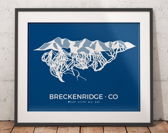 Breckenridge Colorado Ski Resort Map (Unframed)