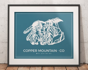 Copper Mountain Colorado Ski Resort Map (Unframed)