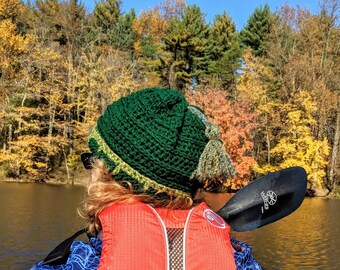 Crocheted Tassel Hat Women's Winter