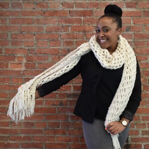 Crocheted Scarf Soft Oversized