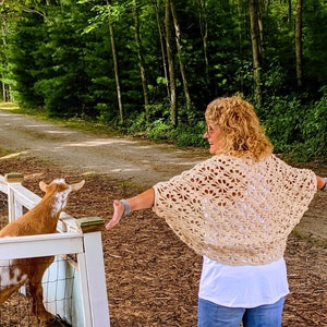 Lacy Shrug- Beige