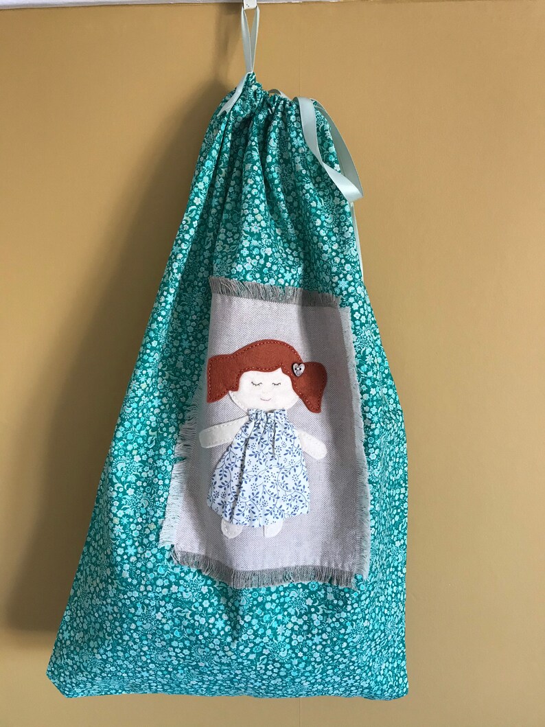gym bag Shoe bag Handmade Cotton drawstring bag children\u2019s bag storage bag PE bag Drawstring Bag