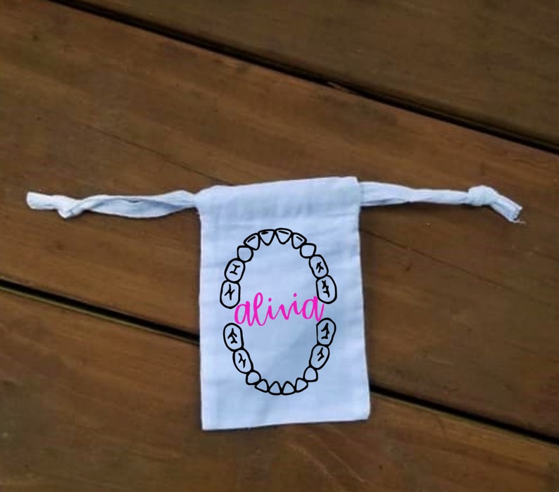 baby tooth keepsake personalized baby teeth bag Color in lost baby teeth tooth fairy pouch tooth fairy keepsake