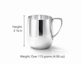 Kubeczek do chrztu dla niemowląt ze srebra próby 925 Tiffany & Co., 2 1/4 cala, wycofany z produkcji