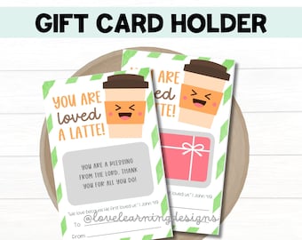 Christian Teacher Gift Card Holder, Coffee & Matcha (Digital Download)