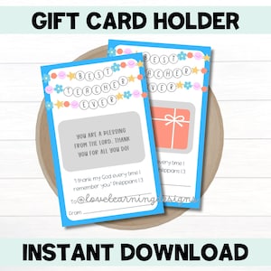 Christlicher Klassenzimmer-Geschenkkartenhalter, Geschenkkartenhalter zur Wertschätzung für Lehrer, Woche zur Wertschätzung des Lehrers, Geschenk zum Schuljahresende