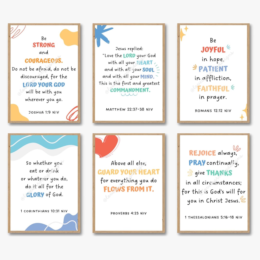 Bible Verse Wall Art Prints Christian Nursery Decor digital Download bible-verse-wall-art-prints-christian-nursery-decor-digital-download