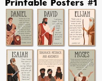 Men of the Bible - Printable Posters - Christian Classroom Decor - Sunday School Lessons - Old Testament #1
