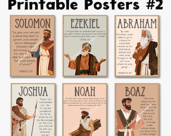 Men of the Bible - Printable Posters - Christian Classroom Decor - Sunday School Lessons - Old Testament