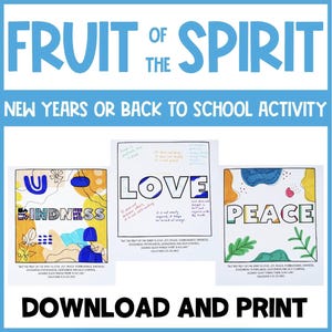 Fruit of the Spirit for Kids NIV - Word of the Year 2024 - Christian Classroom Decoration -  Fruit of the Spirit Printable Activity