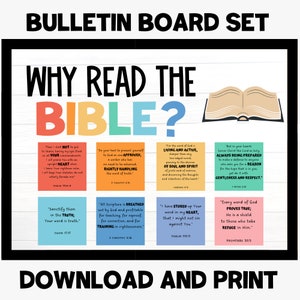 Christian Classroom Bulletin Board Set - Bible Bulletin Board - Scripture - Bible - Christian Classroom Decor - Sunday School Bulletin Board