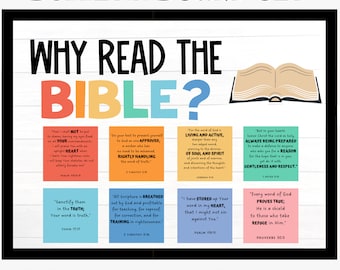 Christian Classroom Bulletin Board Set - Bible Bulletin Board - Scripture - Bible - Christian Classroom Decor - Sunday School Bulletin Board