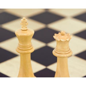 Victoria Series Ebonised Boxwood Chess Pieces - 3.75 Inch image 7