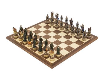 The Zombie Hand-Painted Themed Chess Set by Italfama