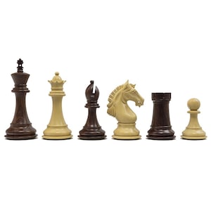 The Stretford Knight Rosewood Chess Pieces - 4.25 Inch