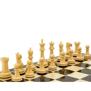 Victoria Series Ebonised Boxwood Chess Pieces - 3.75 Inch image 5