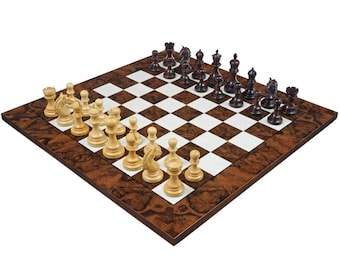 The Luxury Staunton Garvi Rosewood and Walnut Grand Chess Set
