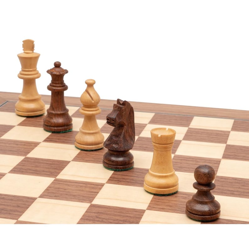 Down Head Classic Sheesham Deluxe Chess Set afbeelding 6